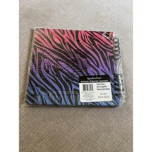 Recollections Chipboard Album 8x8 Zebra Print Spiral Notebook Scrapbook Journal